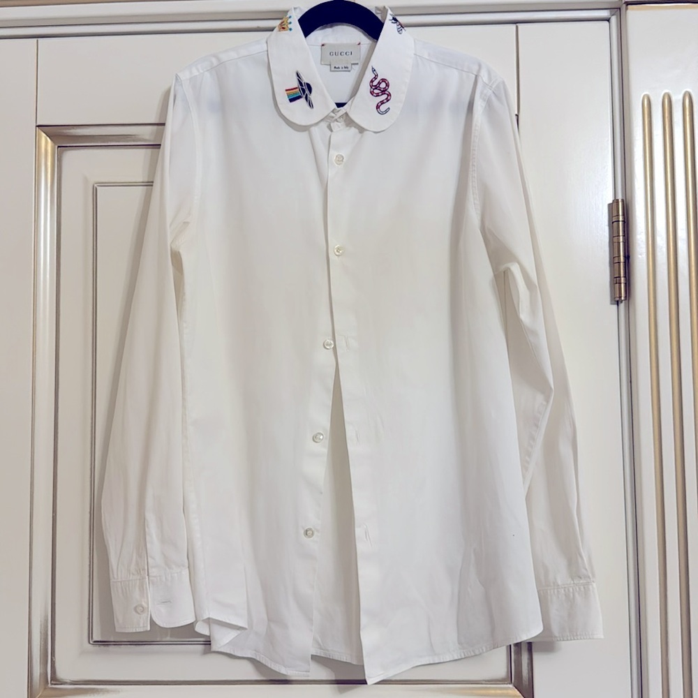 GUCCI Boys' Button Down Shirt Size: 12 GUARANTEED AUTHENTIC